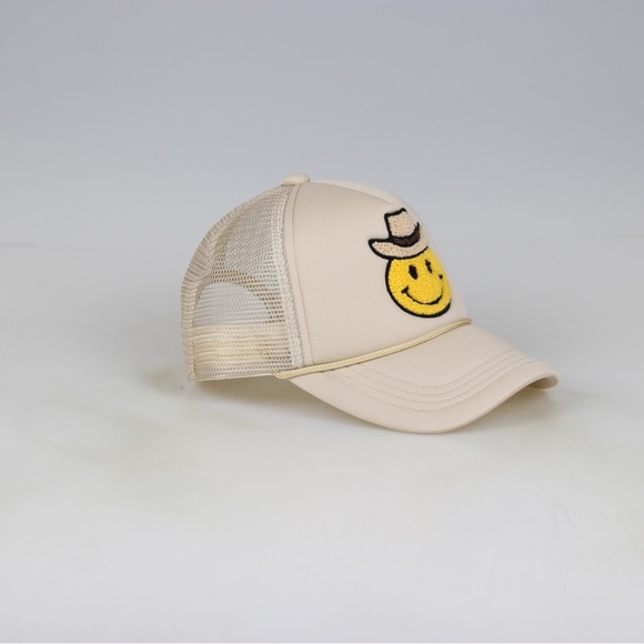 Two! Brand New Smiley Face Trucker Hat - Picture 5 of 6